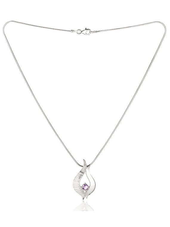 Fiona Kerr Ebb & Flow | Sterling Silver Medium Amethyst Pendant