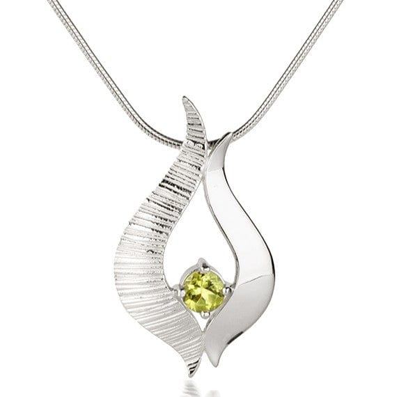 Fiona Kerr Ebb & Flow | Sterling Silver Medium Peridot Pendant