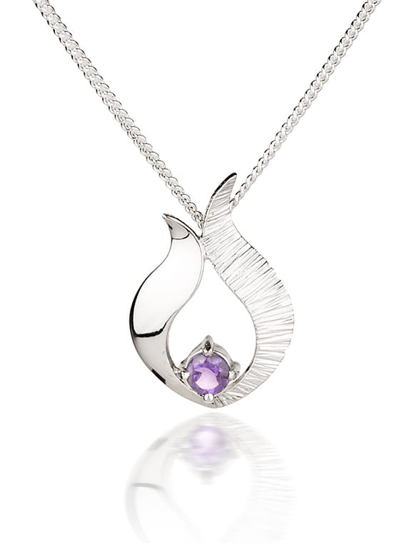 Fiona Kerr Ebb & Flow | Sterling Silver Small Amethyst Pendant