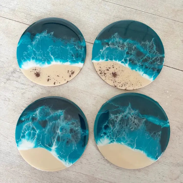 Fiona Scott Handmade Resin Art | Ocean Resin Coasters