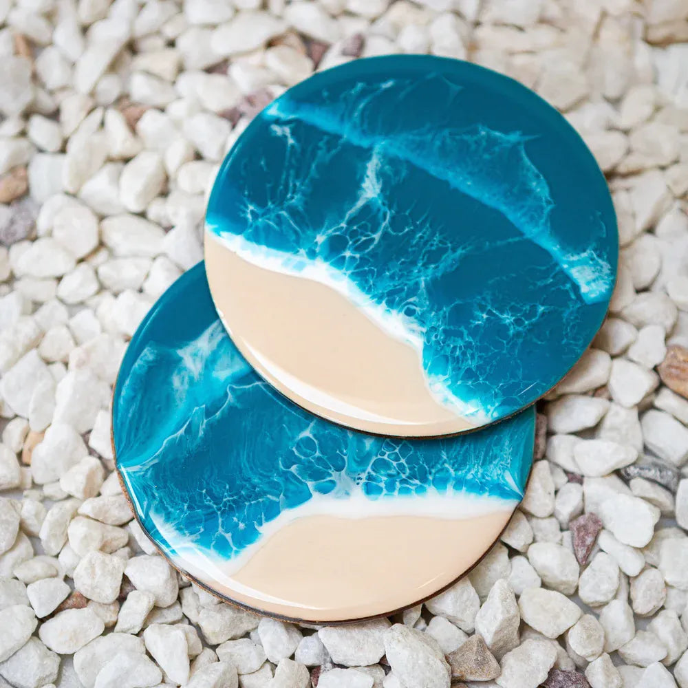 Fiona Scott Handmade Resin Art | Ocean Resin Coasters