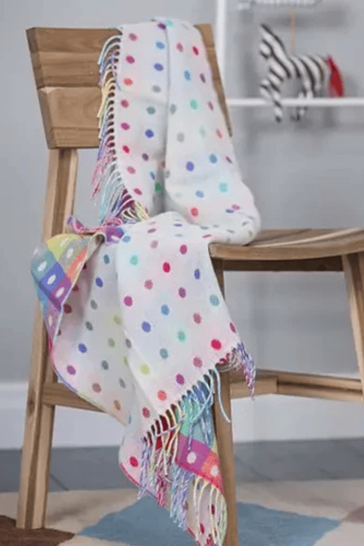 Foxford Baby Rainbow | 100% Lambswool Baby Blanket
