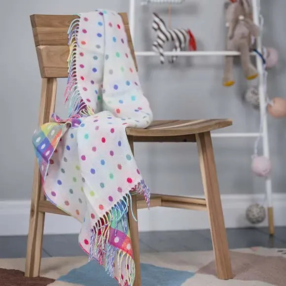 Foxford Multicolour | 100% Lambswool Baby Blanket