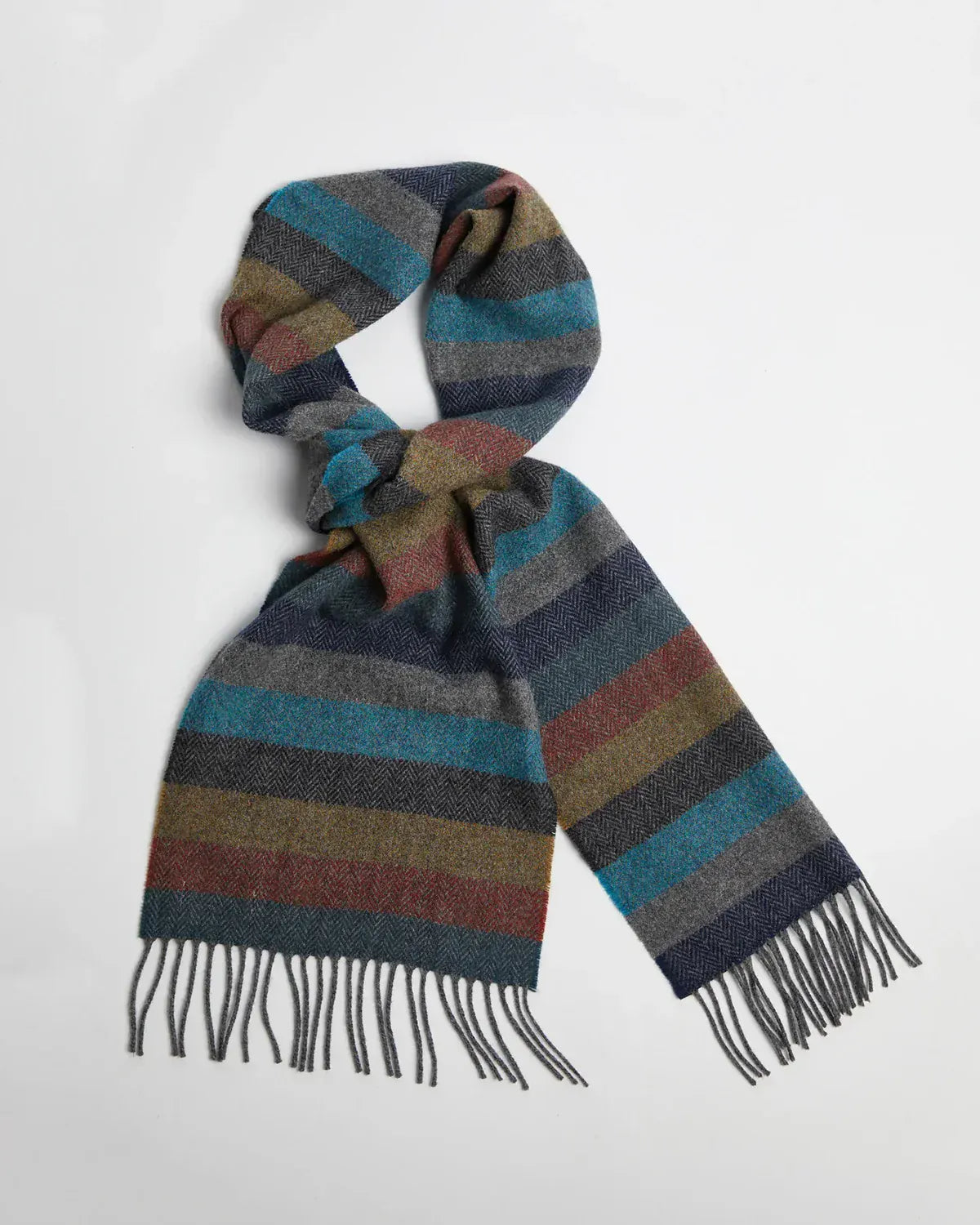 Foxford Scarves Scarf 100% Lambswool Scarf | Armada Stripe