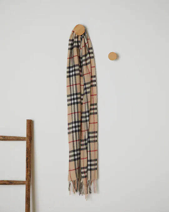 Foxford Scarves Scarf 100% Lambswool Scarf | Fawn Tartan