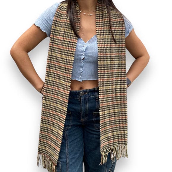 Foxford Scarves Scarf 100% Lambswool Scarf | Houndstooth