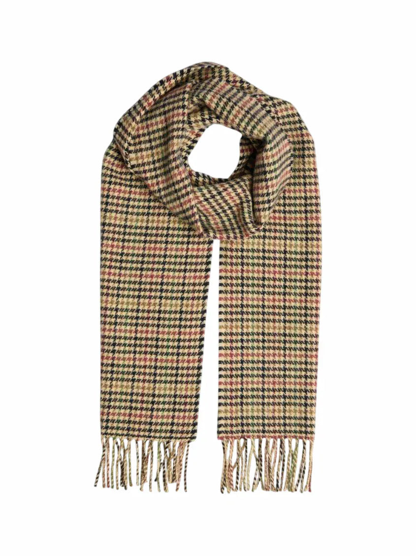Foxford Scarves Scarf 100% Lambswool Scarf | Houndstooth