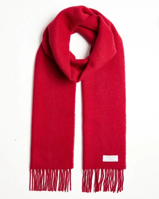 Foxford Scarves Scarves 100% Lambswool Scarf | Dearg