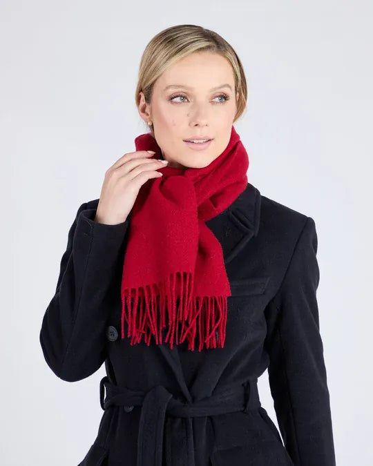 Foxford Scarves Scarves 100% Lambswool Scarf | Dearg