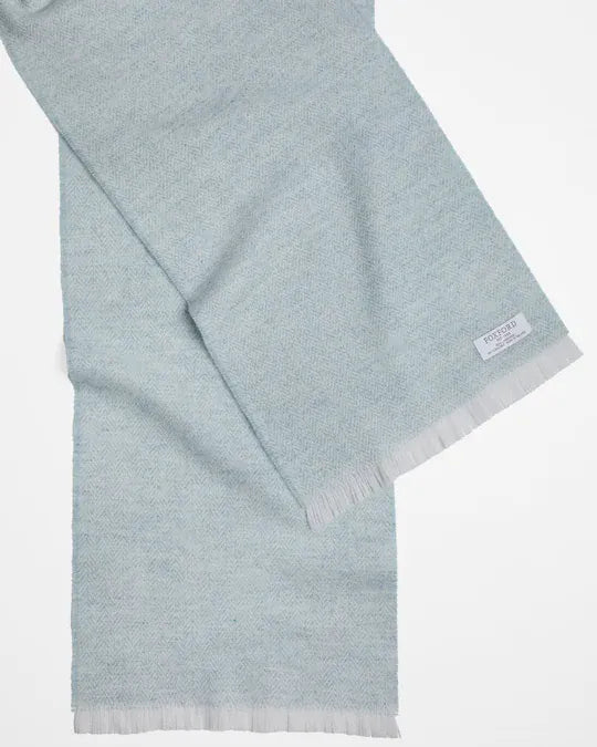 Foxford Scarves Scarves 100% Lambswool Scarf | Silver Opal