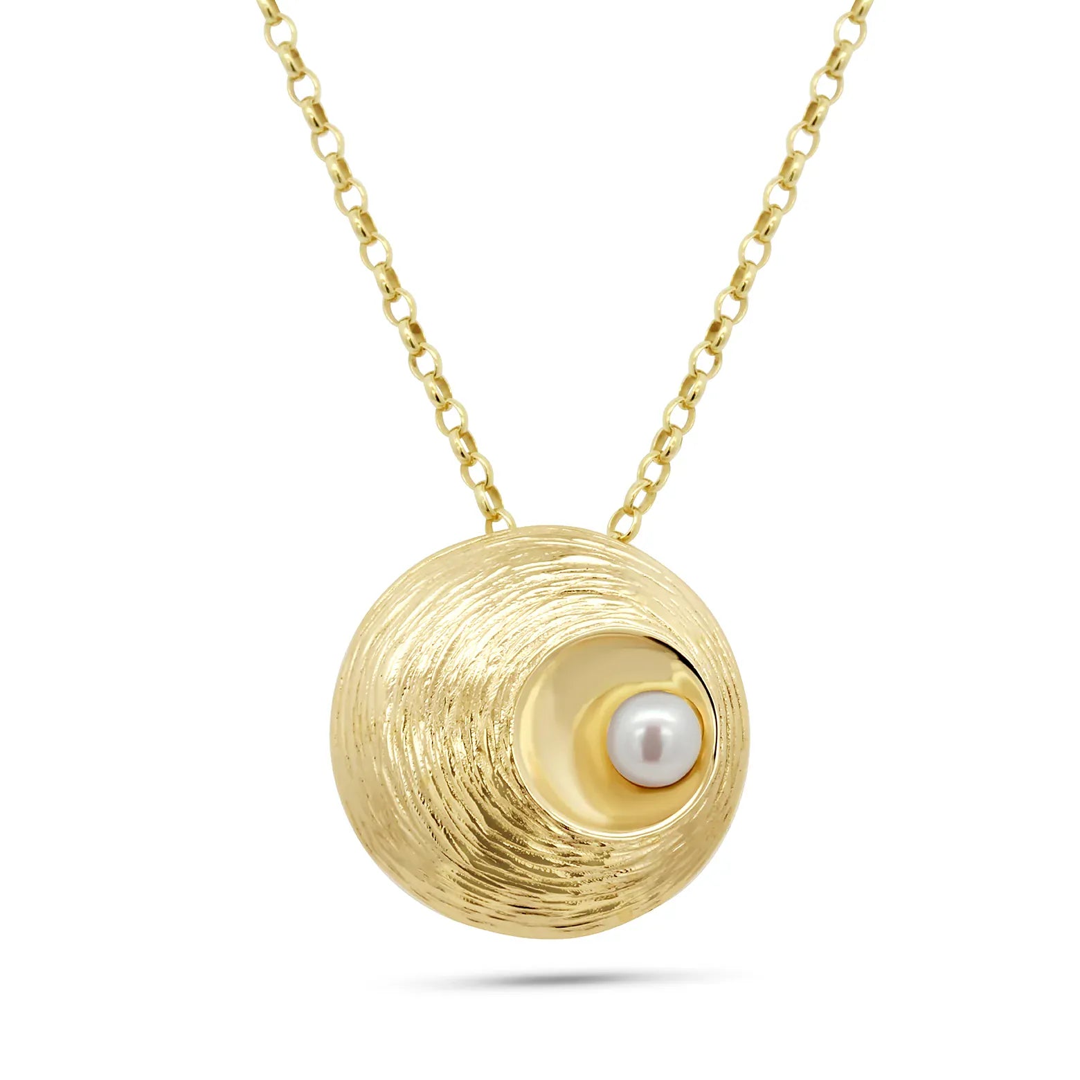 Martina Hamilton Pendants/Necklaces Oyster Pearl | 9ct Solid Gold and Pearl Pendant Large