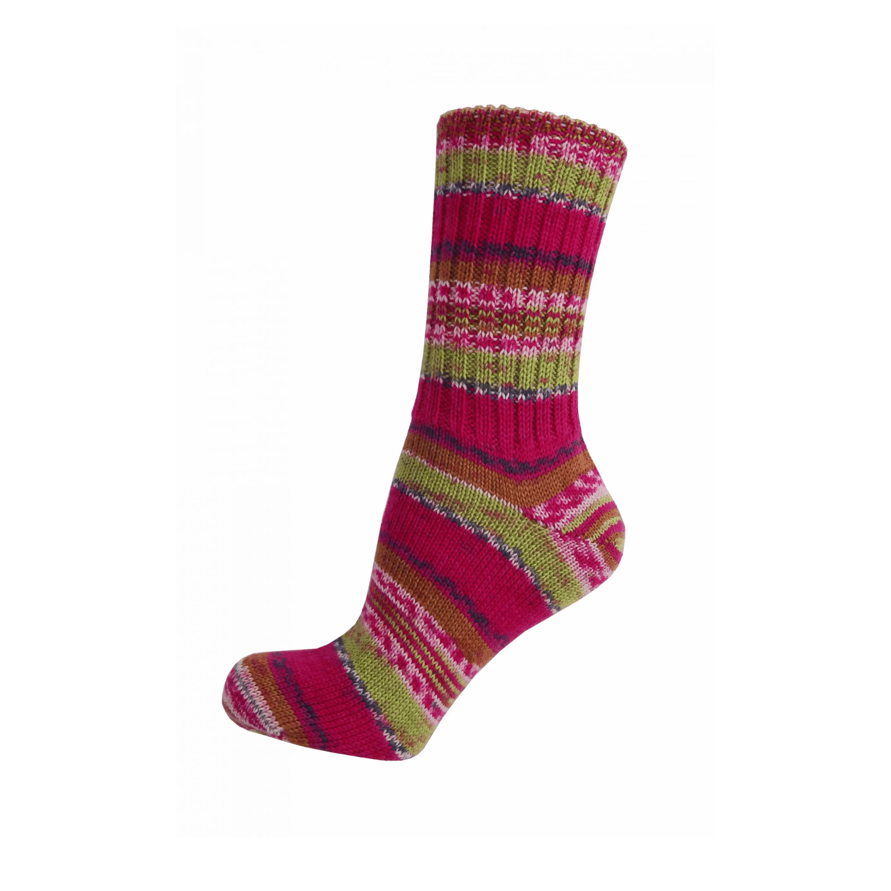 Grange Craft Fair Isle Socks | Pink Rose