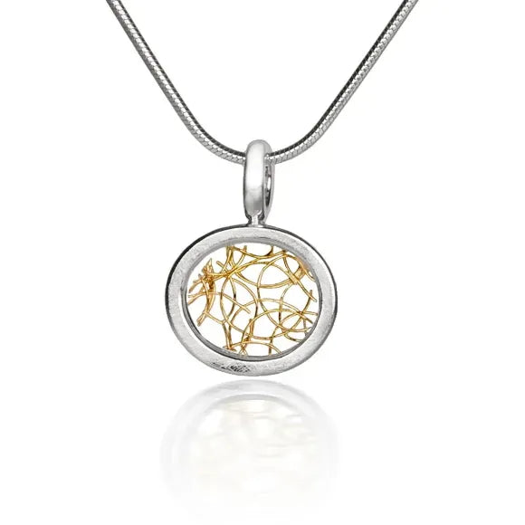 Eternal | Sterling Silver & Gold Small Pendant