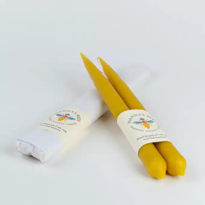 Hanna's Bees Candles Beeswax | Pair of Dinner Candles