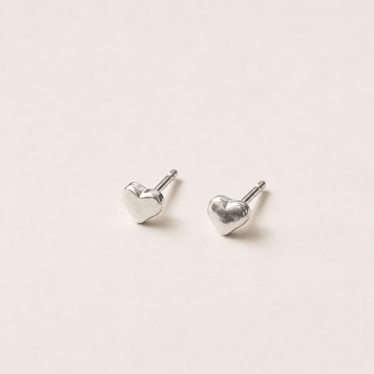 Martina Hamilton Earrings Heaven | Sterling Silver Heart Stud Earrings Petite