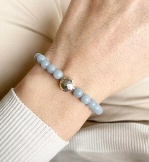 ILgemstones Beaded Bracelet | Angelite