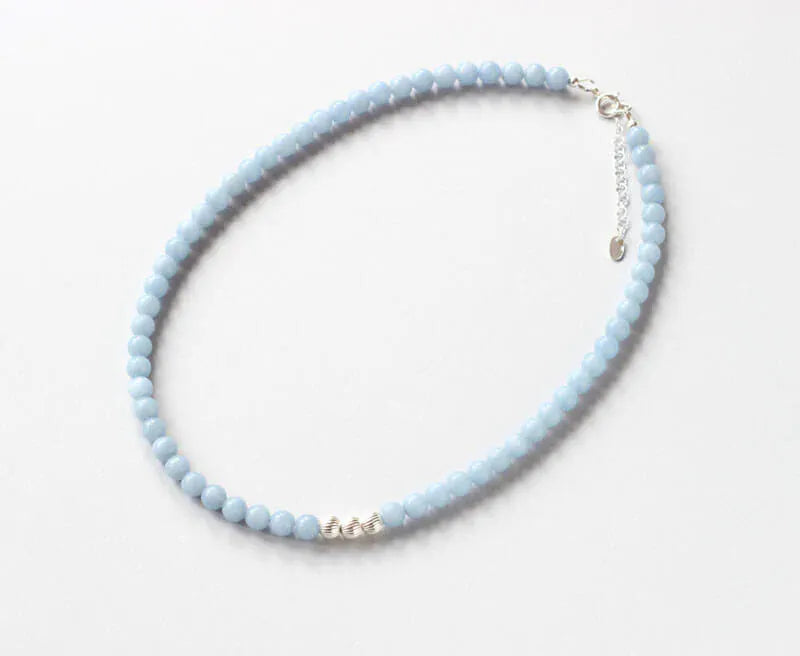 ILgemstones Beaded Necklace | Angelite