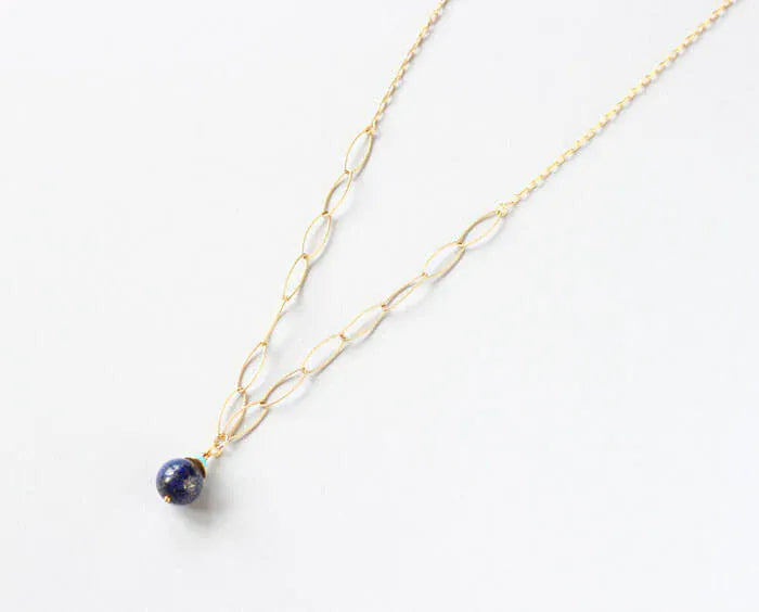 ILgemstones Delicate Gold Vermeil Necklace | Lapis Lazuli
