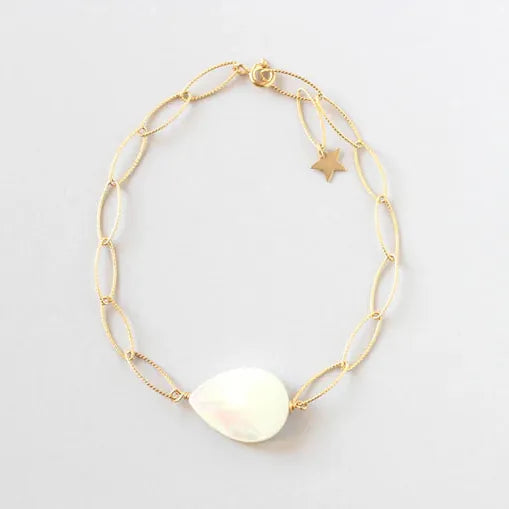 ILgemstones Gold Bracelet | Mother of Pearl