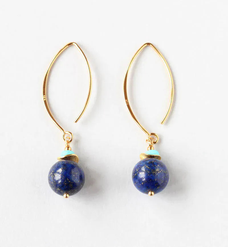 ILgemstones Gold Vermeil Drop Earrings | Lapis Lazuli