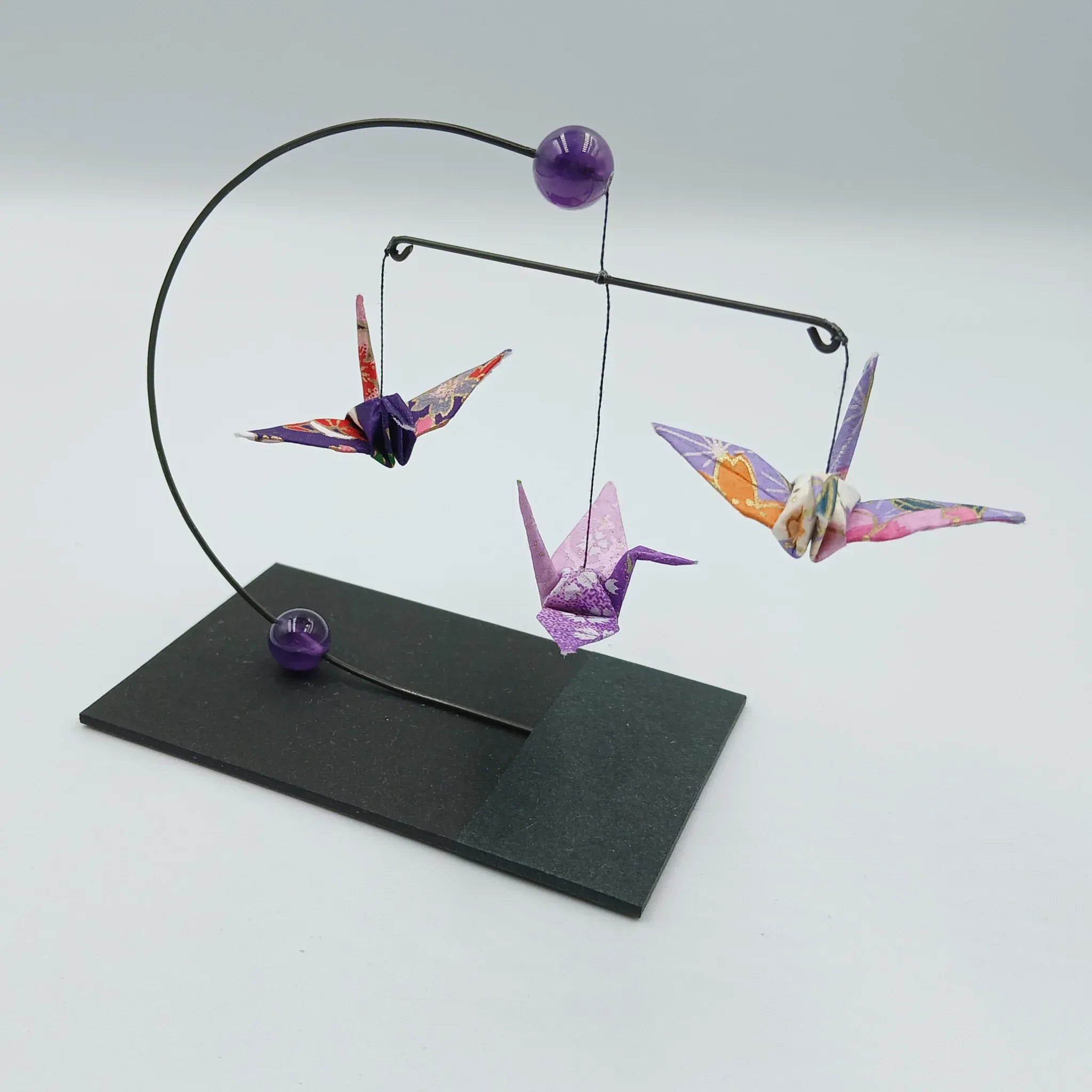 Japanese Papercraft Amethyst | Mini Crane Mobile