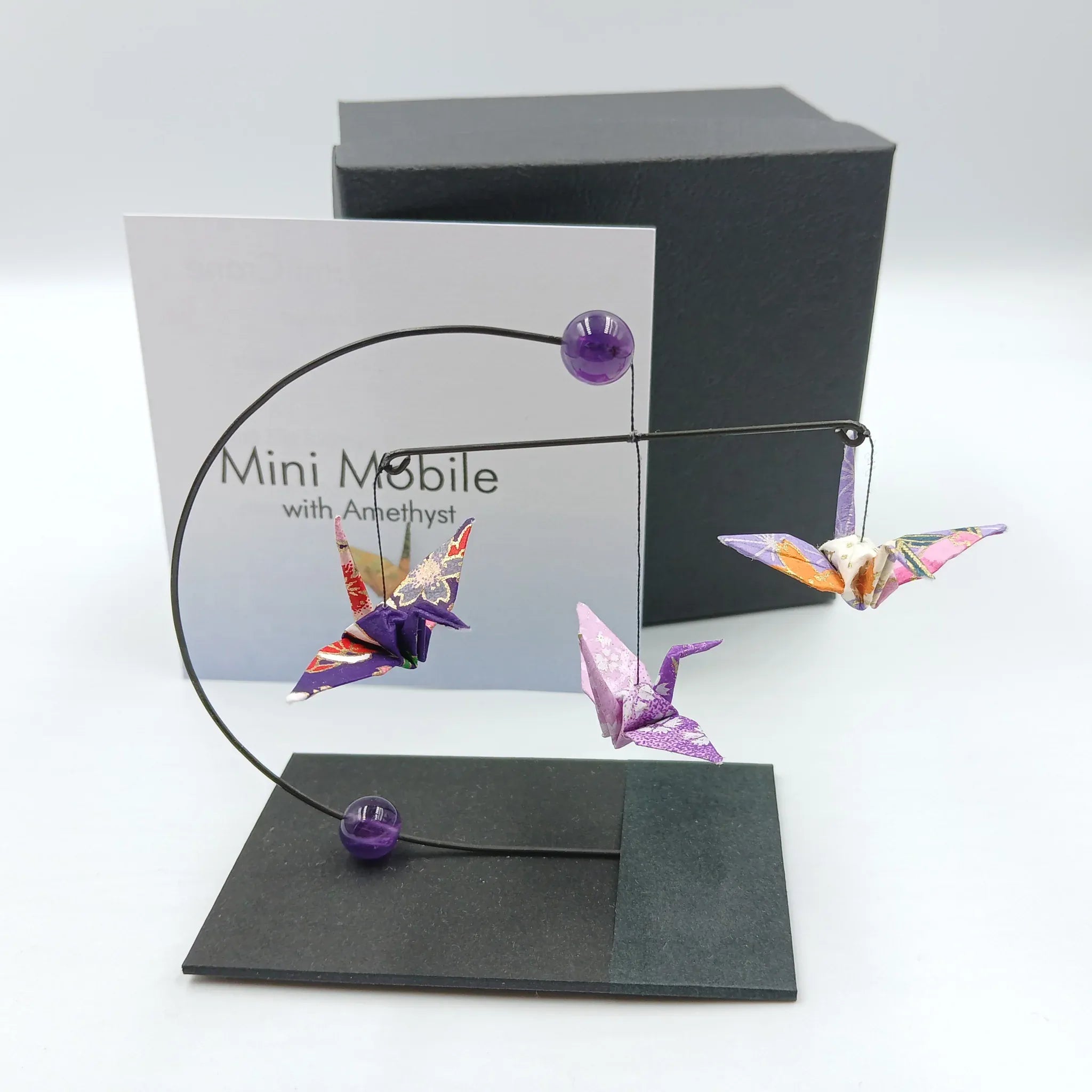 Japanese Papercraft Amethyst | Mini Crane Mobile