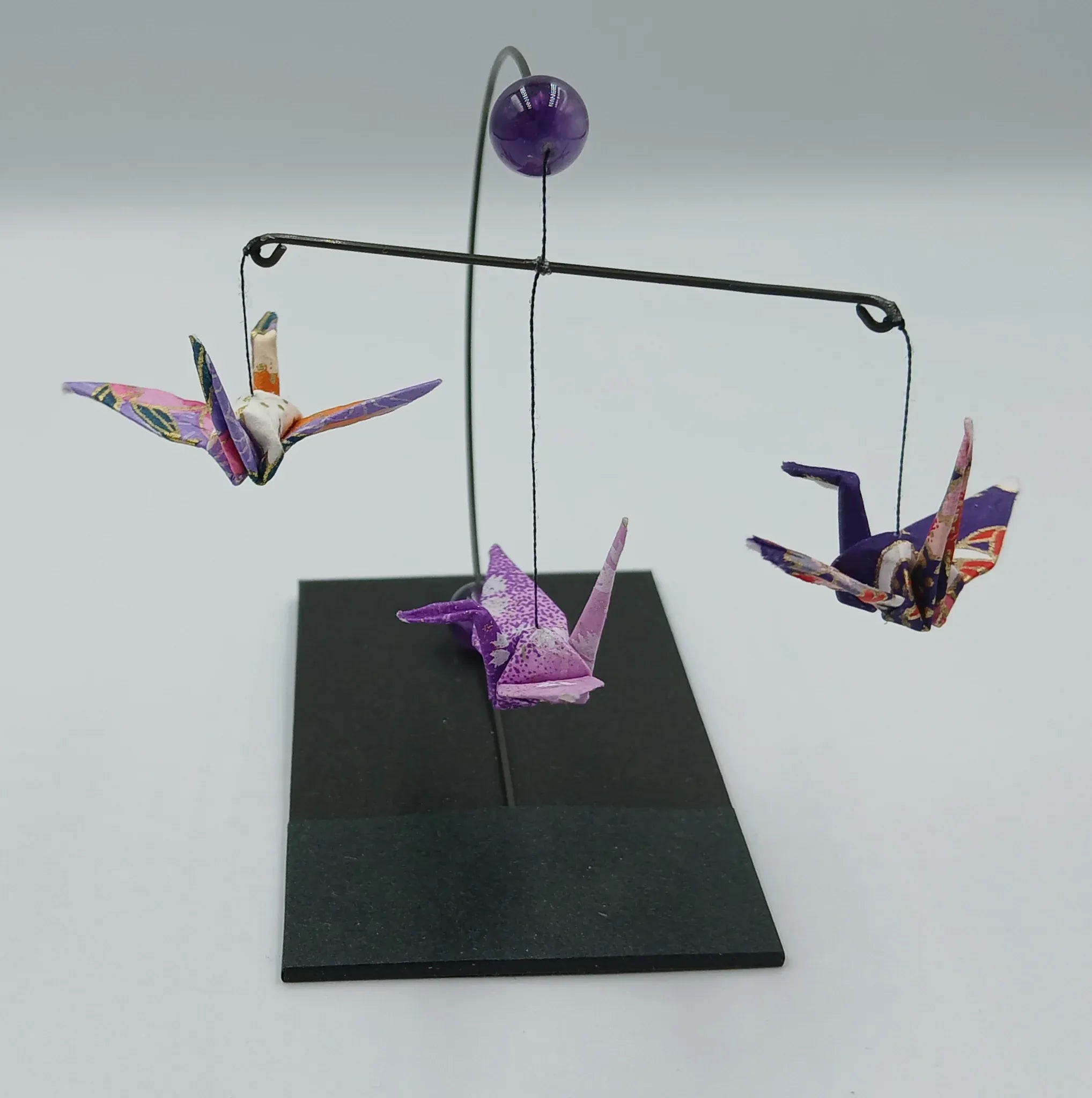 Japanese Papercraft Amethyst | Mini Crane Mobile