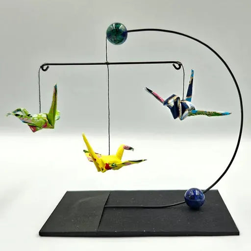 Japanese Papercraft Chrysocolla | Mini Crane Mobile