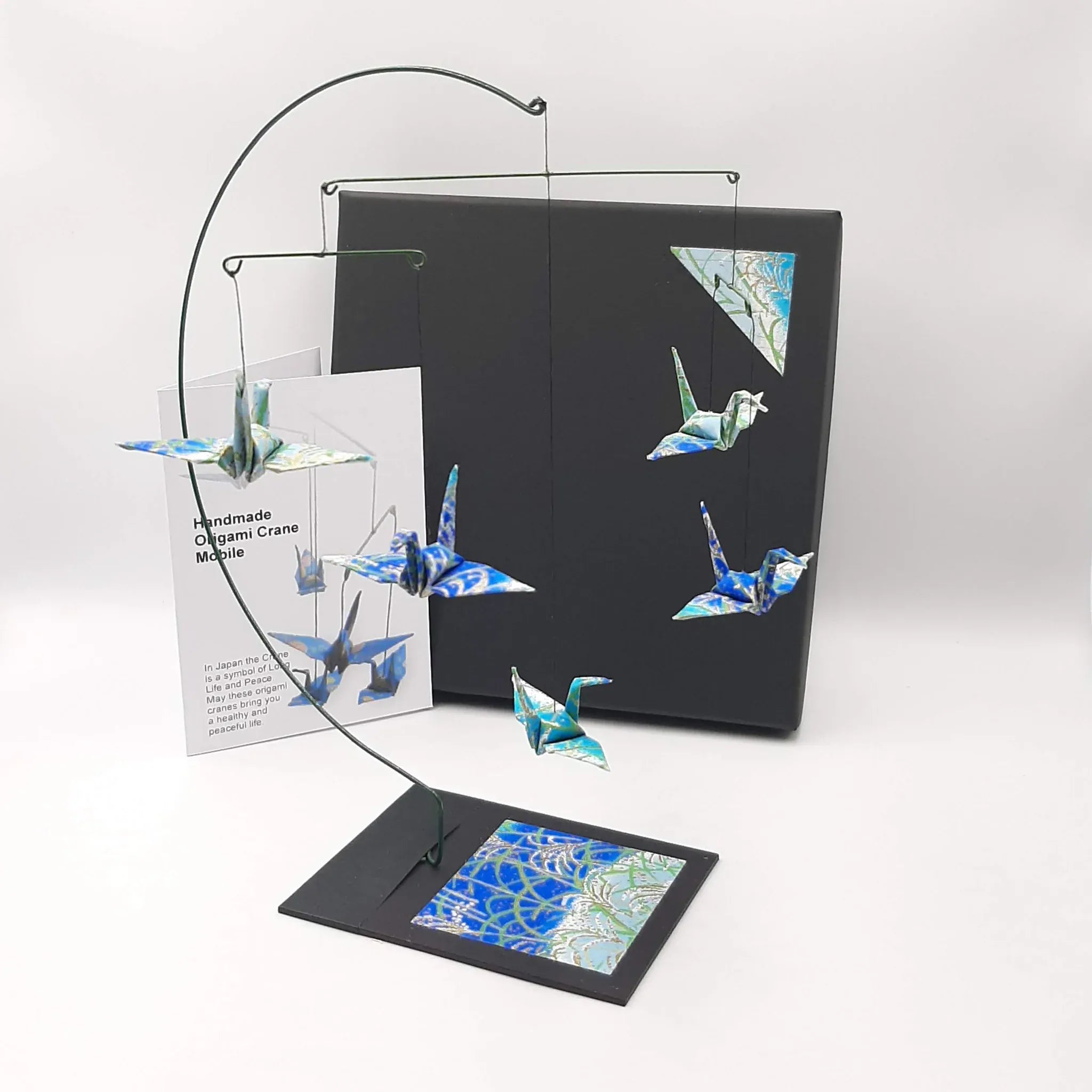 Japanese Papercraft Handmade Origami | Blue Crane Mobile