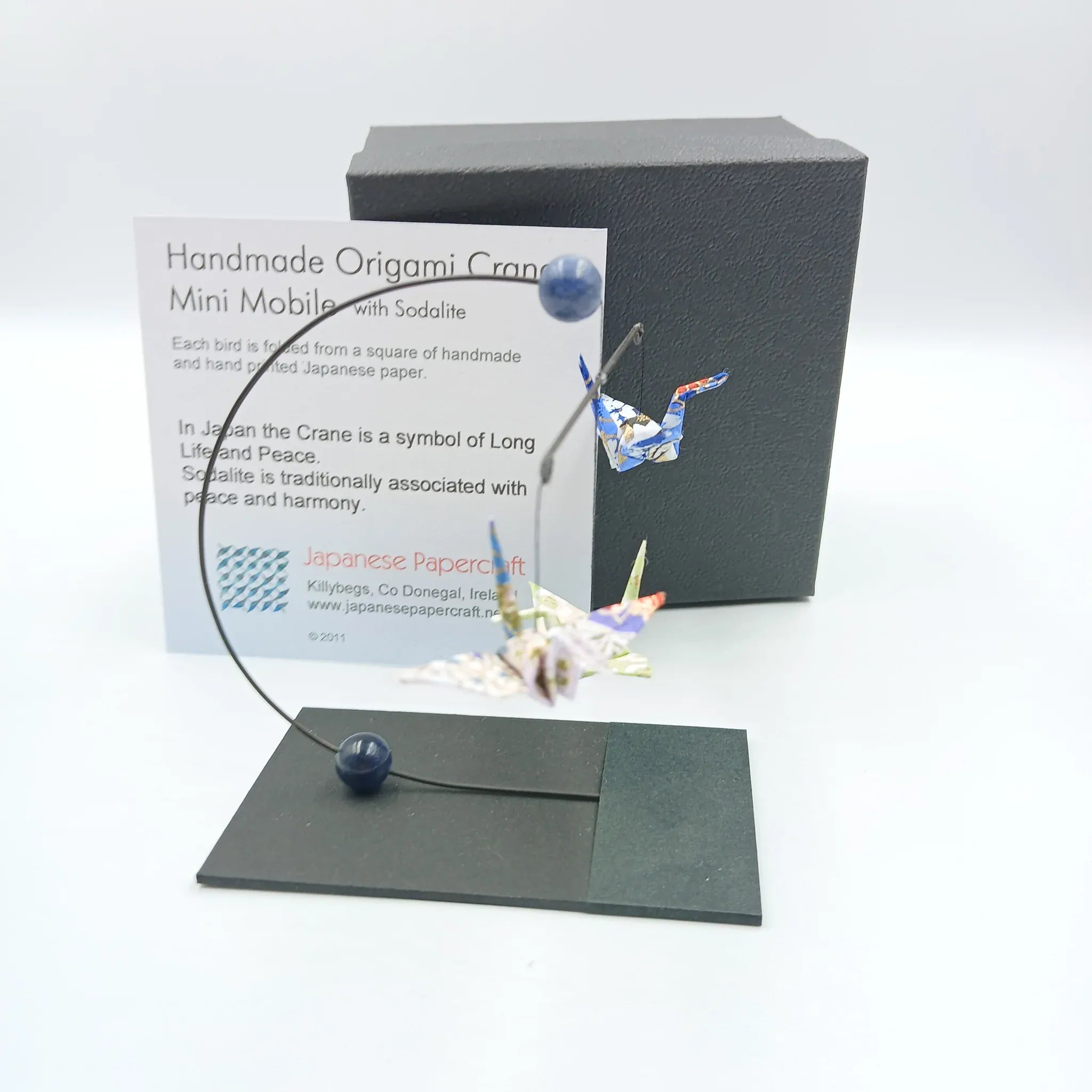 Japanese Papercraft Sodalite | Mini Crane Mobile