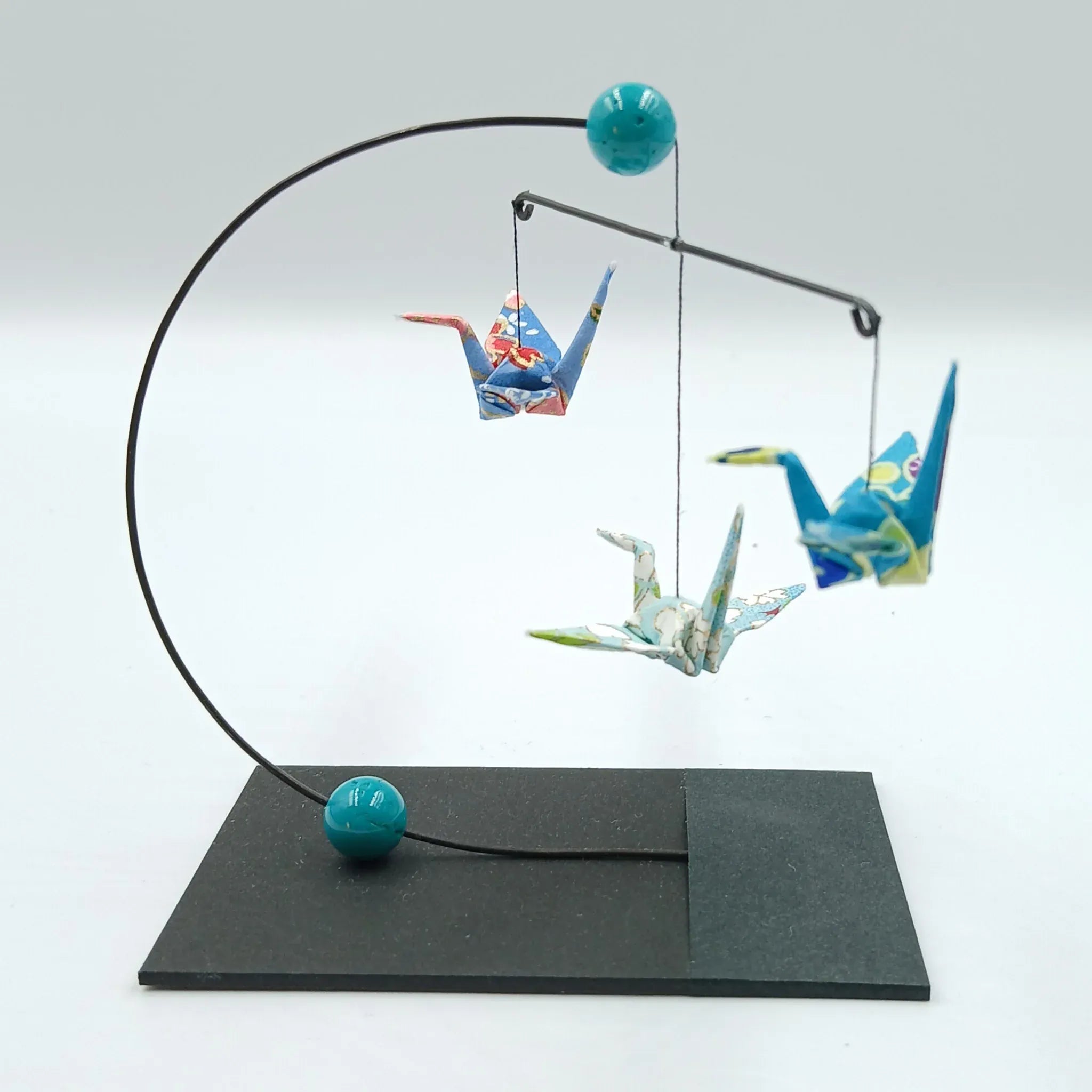 Japanese Papercraft Turquoise | Mini Crane Mobile