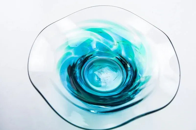 Jerpoint Glass Seascape | Scalloped Glass Bowl