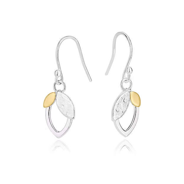 Jill Graham Earrings Crown Of Laurels | Sterling Silver & Gold Hook Earrings
