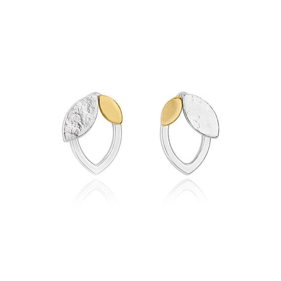 Jill Graham Earrings Crown Of Laurels | Sterling Silver & Gold Small Studs