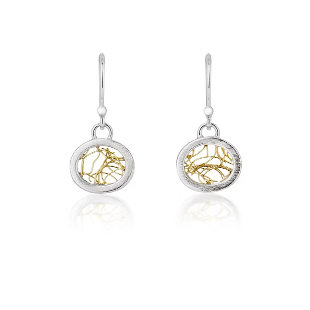 Jill Graham Earrings Eternal | Sterling Silver & Gold Drop Earrings