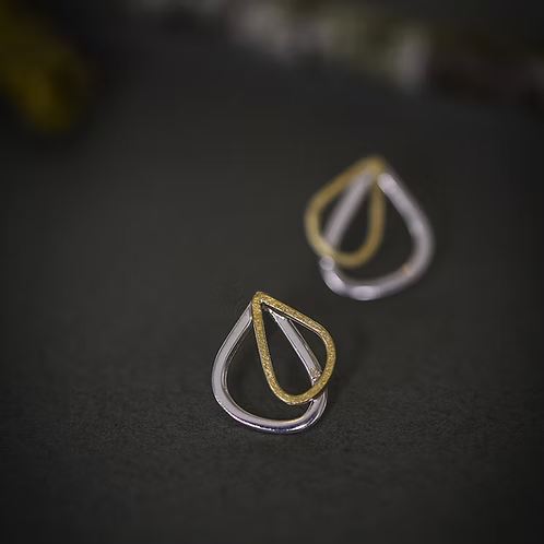 Jill Graham Earrings Wings | Sterling Silver & Gold Studs