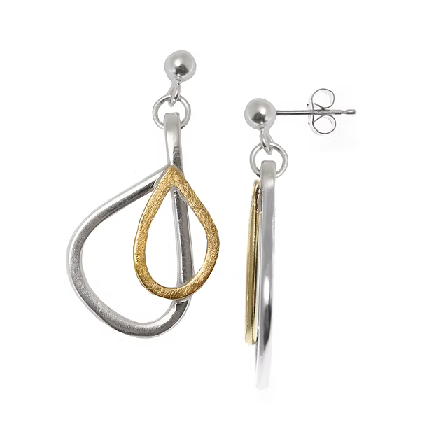 Jill Graham Earrings Wings | Sterling Silver & Gold Swing Studs