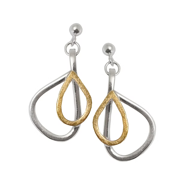 Jill Graham Earrings Wings | Sterling Silver & Gold Swing Studs