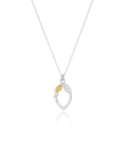 Jill Graham Pendants/Necklaces Crown Of Laurels | Sterling Silver & Gold Medium Pendant