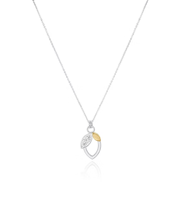 Jill Graham Pendants/Necklaces Crown Of Laurels | Sterling Silver & Gold Small Pendant