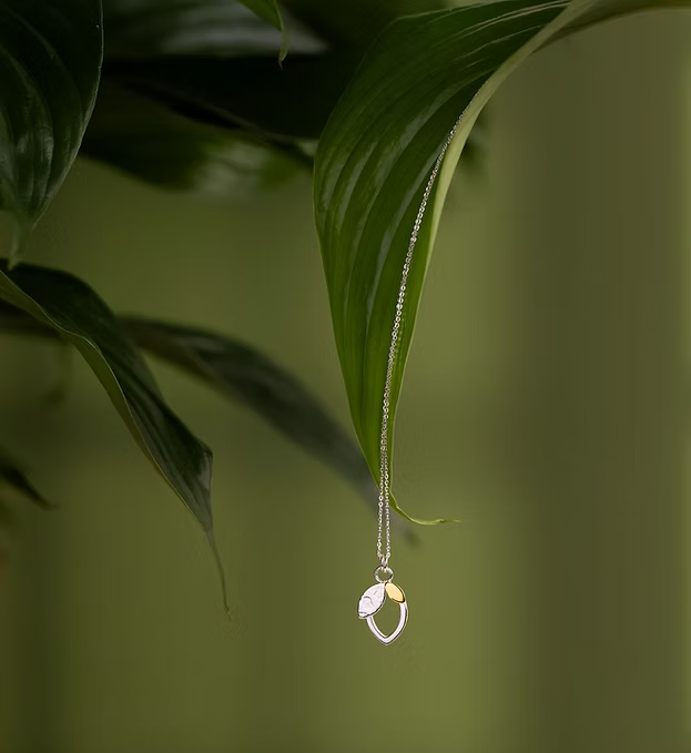 Jill Graham Pendants/Necklaces Crown Of Laurels | Sterling Silver & Gold Small Pendant