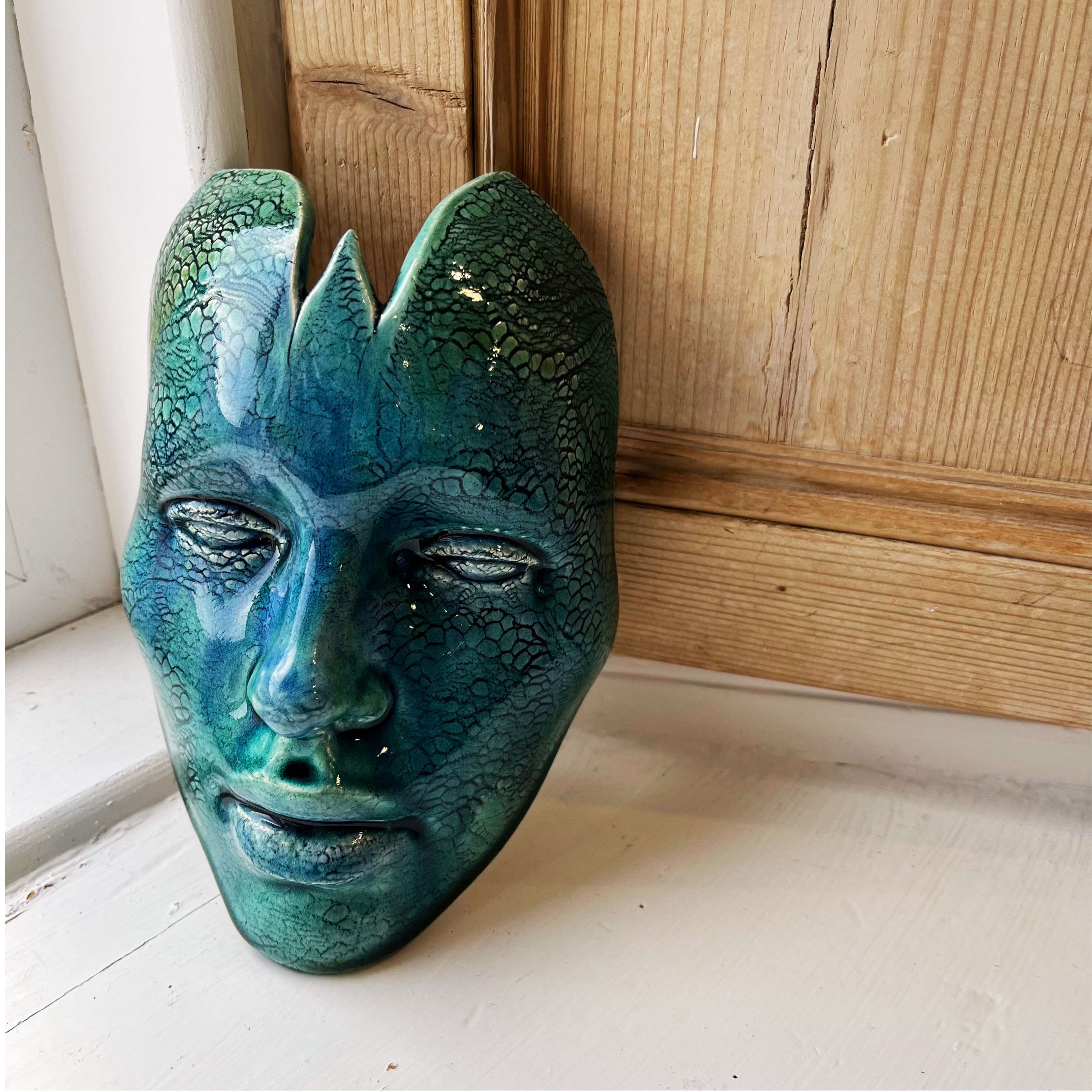 Julian Smith Blue | Raku Mask