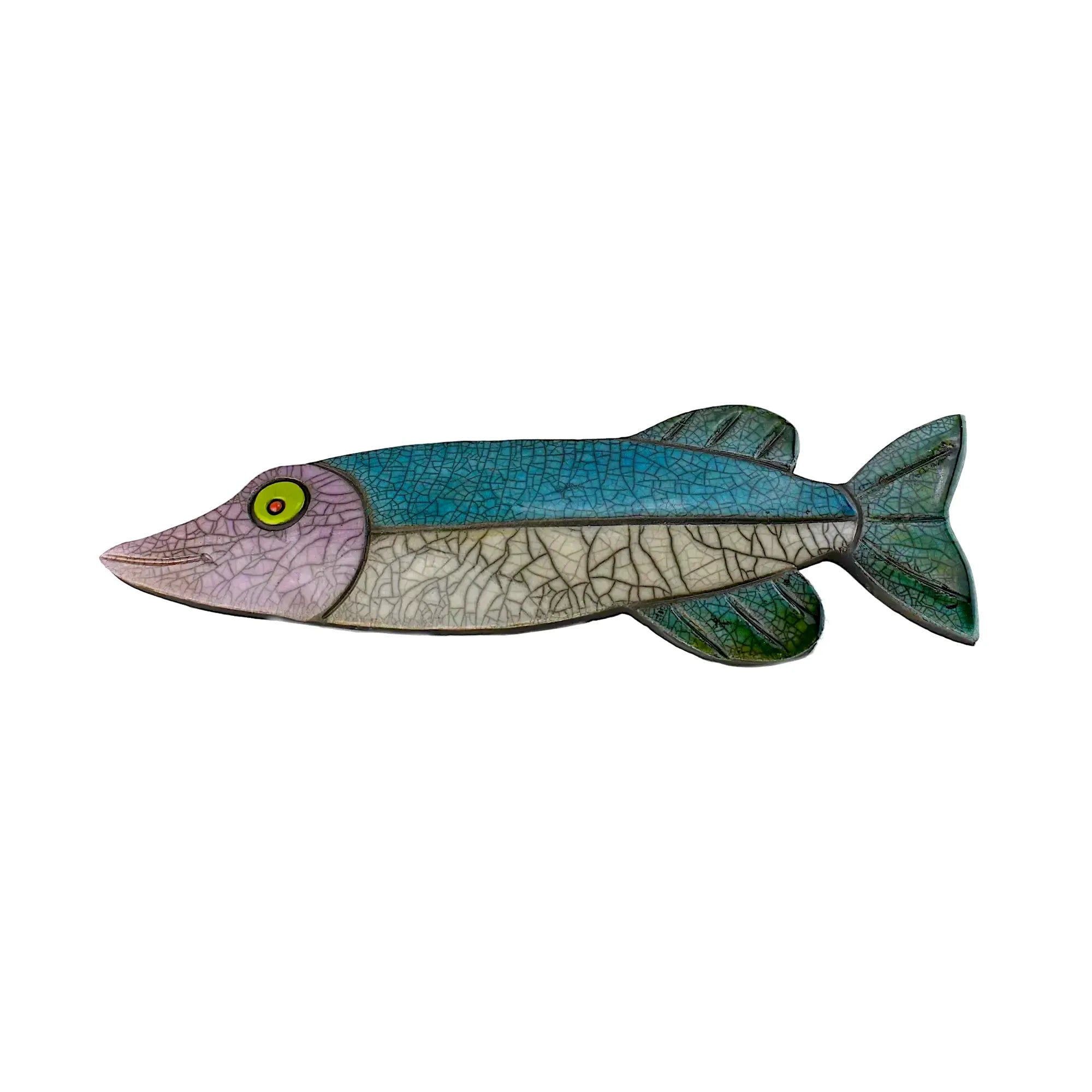 Julian Smith Pike Fish | Raku Ceramic Large