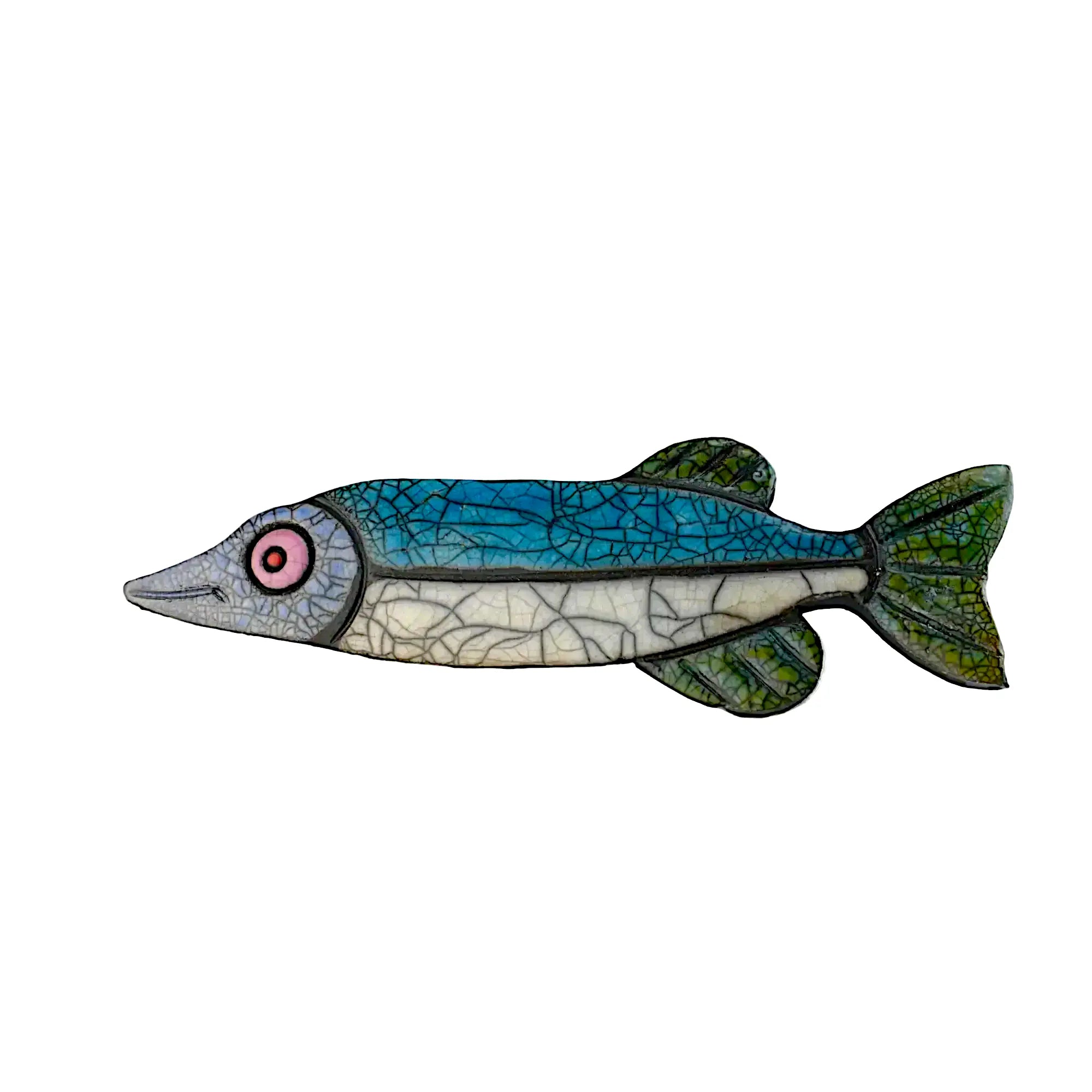 Julian Smith Pike Fish | Raku Ceramic Small