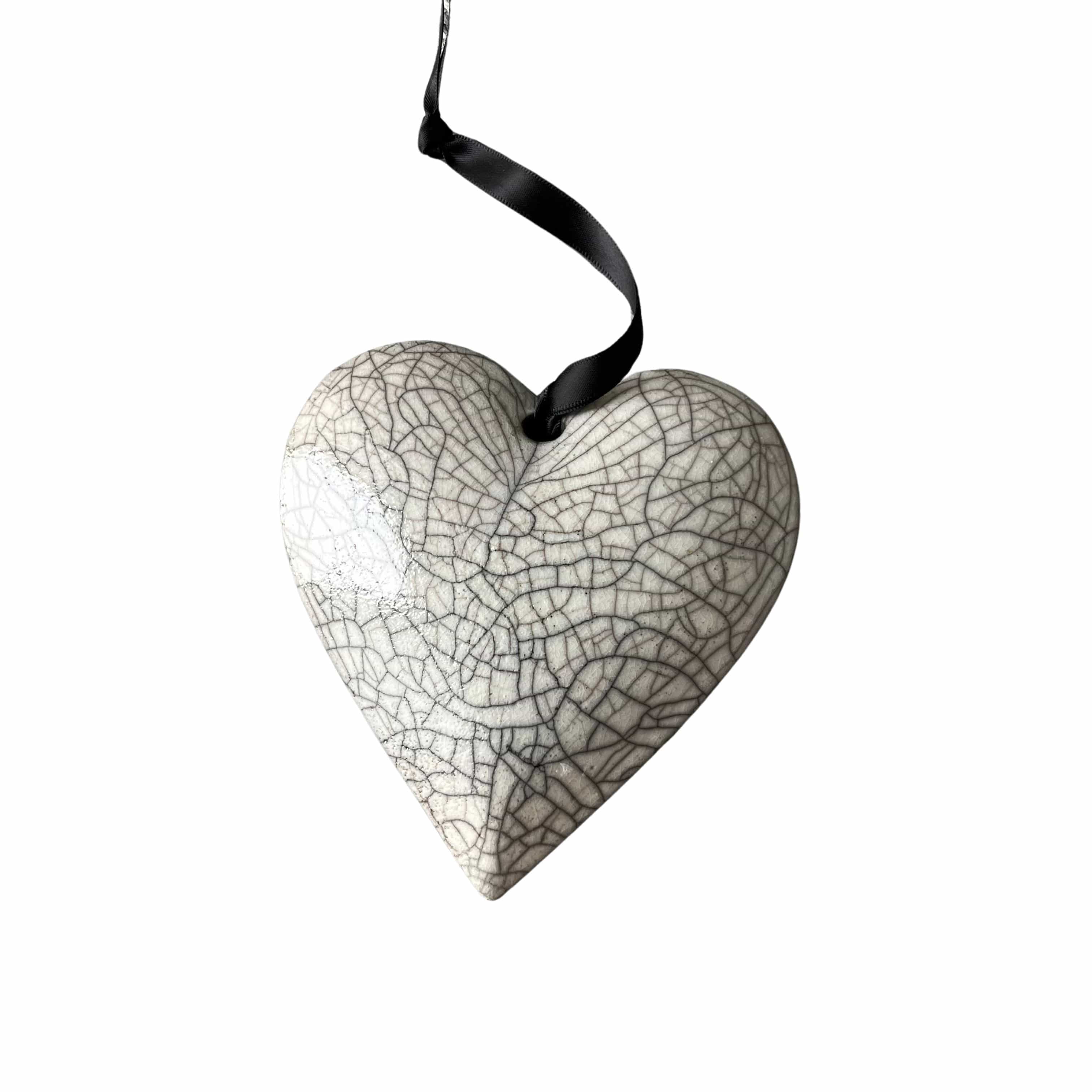 Julian Smith White Heart | Raku Ceramic