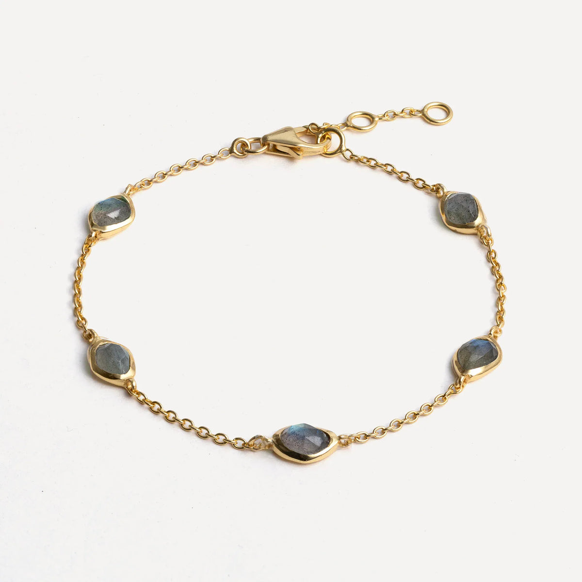 Juvi Bracelets/Bangles Stepping Stone Bracelet | Labradorite & Gold Vermeil