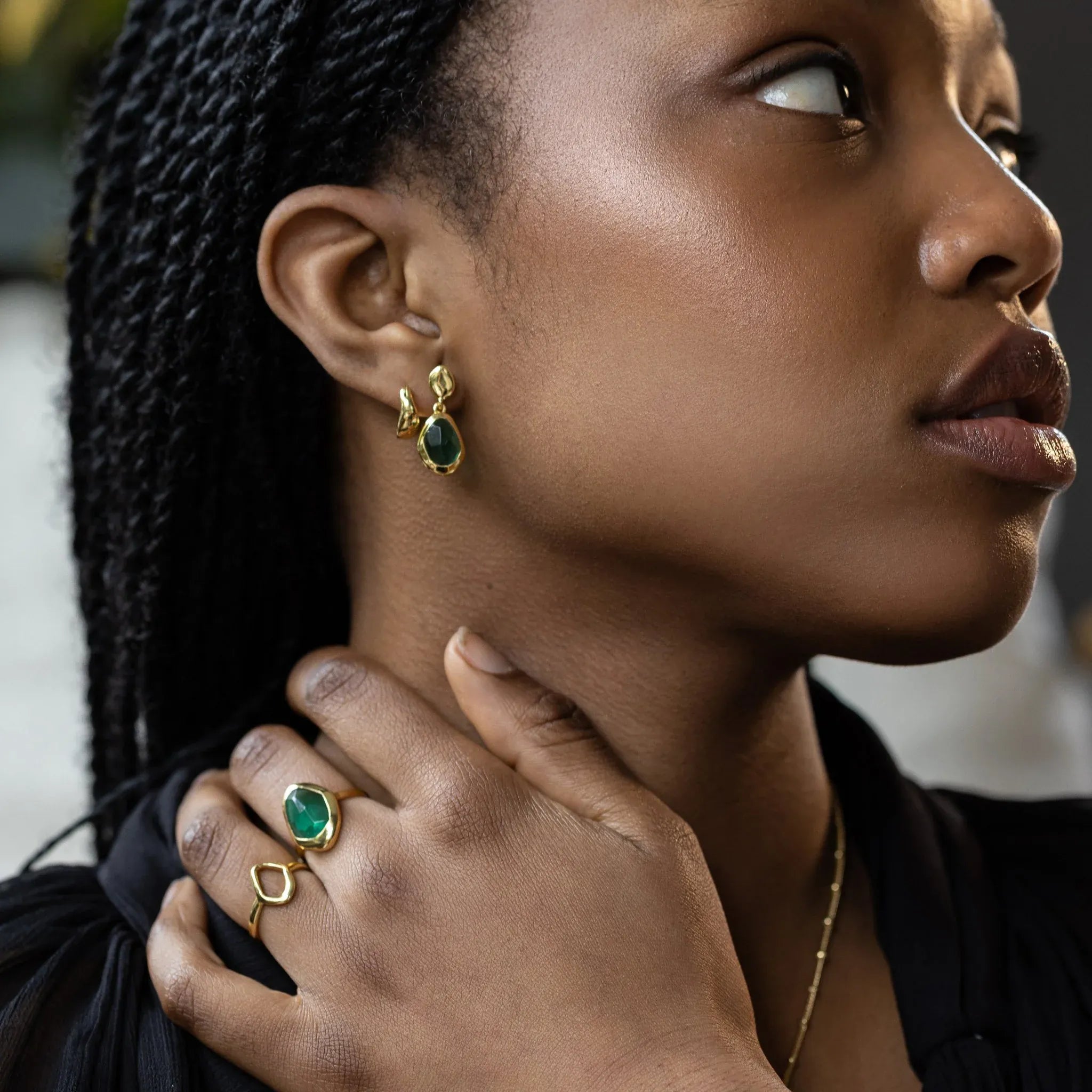 Juvi Green Tourmaline | Gold Vermeil ring