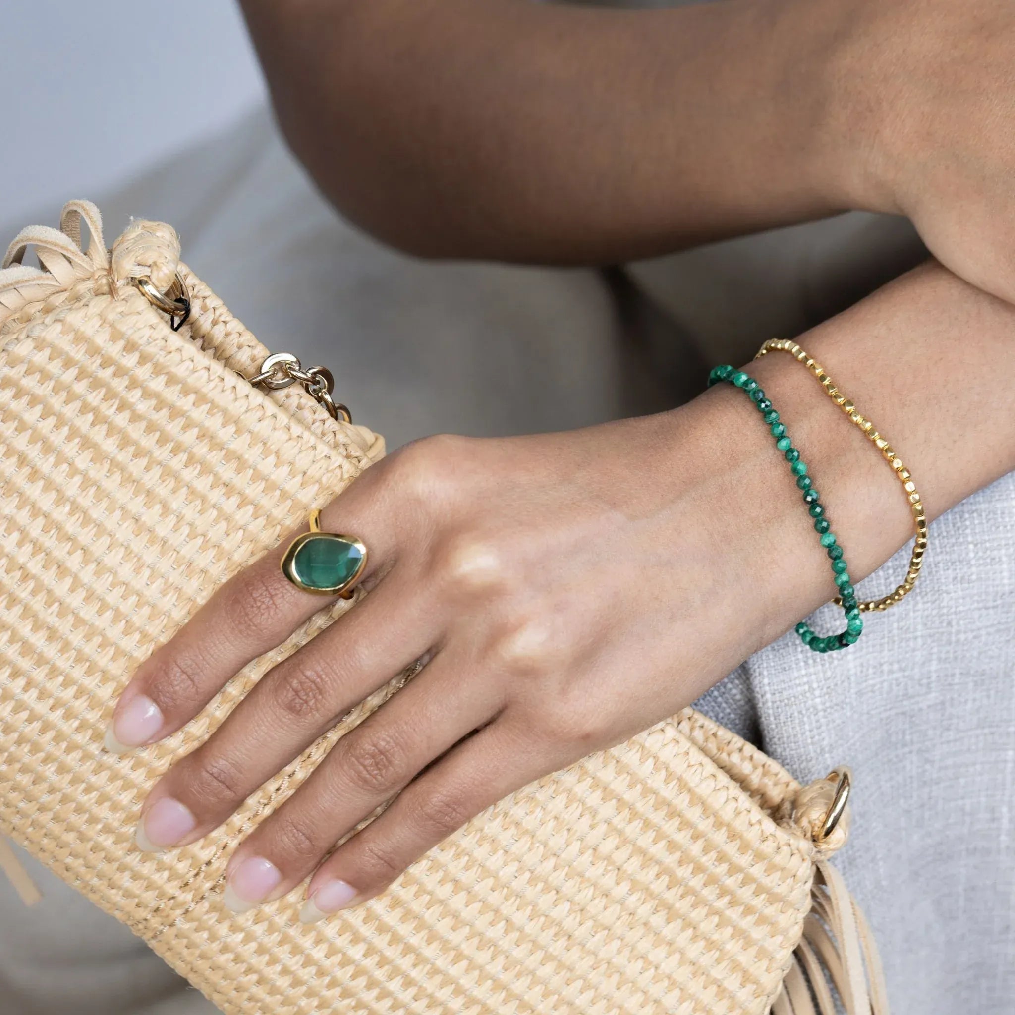 Juvi Green Tourmaline | Gold Vermeil ring