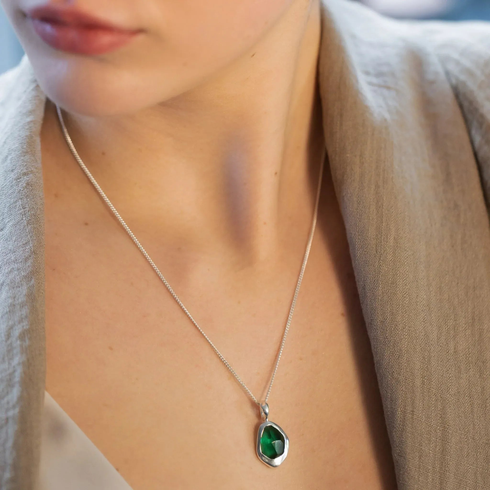 Juvi Green Tourmaline | Stepping Stone Small Pendant