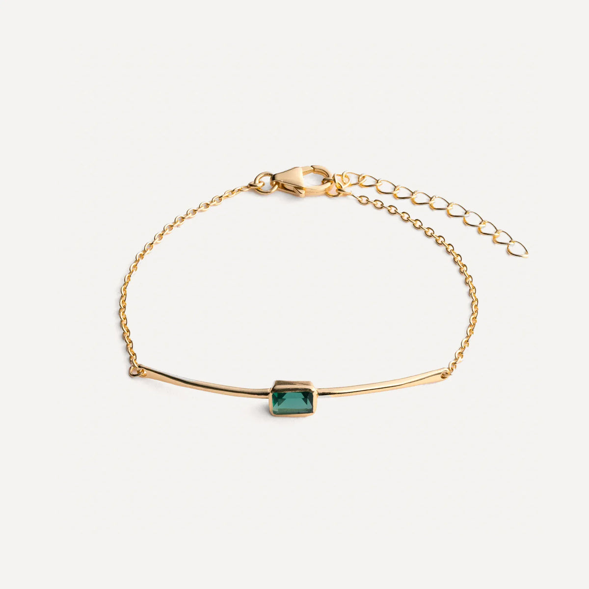 Juvi Pendants/Necklaces Manhattan Bracelet | Green Tourmaline & Gold Vermeil